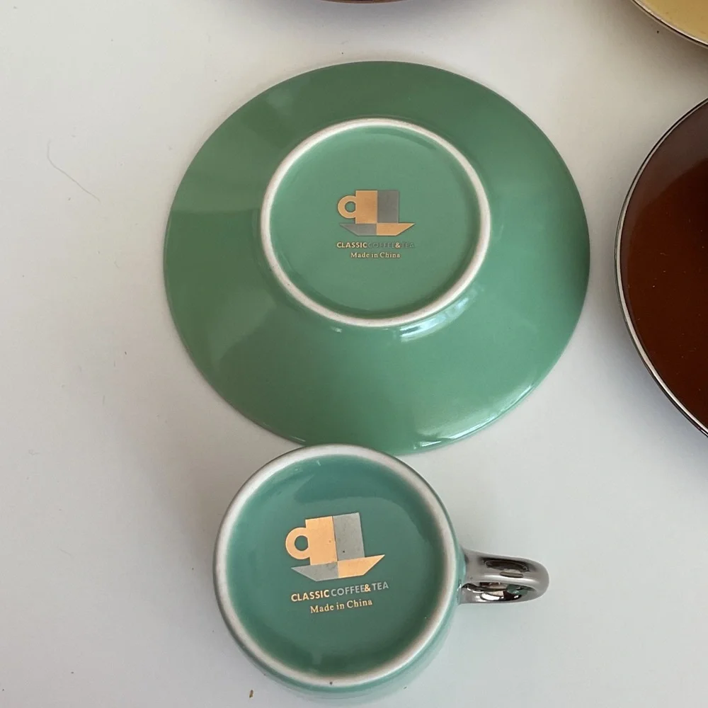 Saks Fifth Avenue Multicolor Espresso Mug Set. NWT - Picture 5 of 10